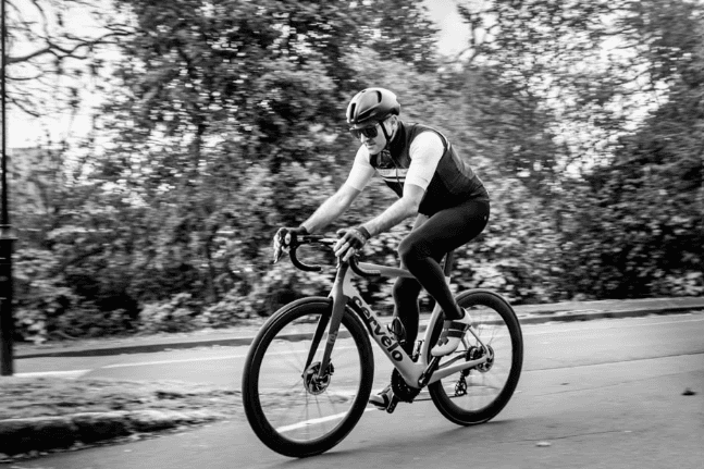 Ritesh Mani, founder of Safer Cycling Foundation, riding his road bike
